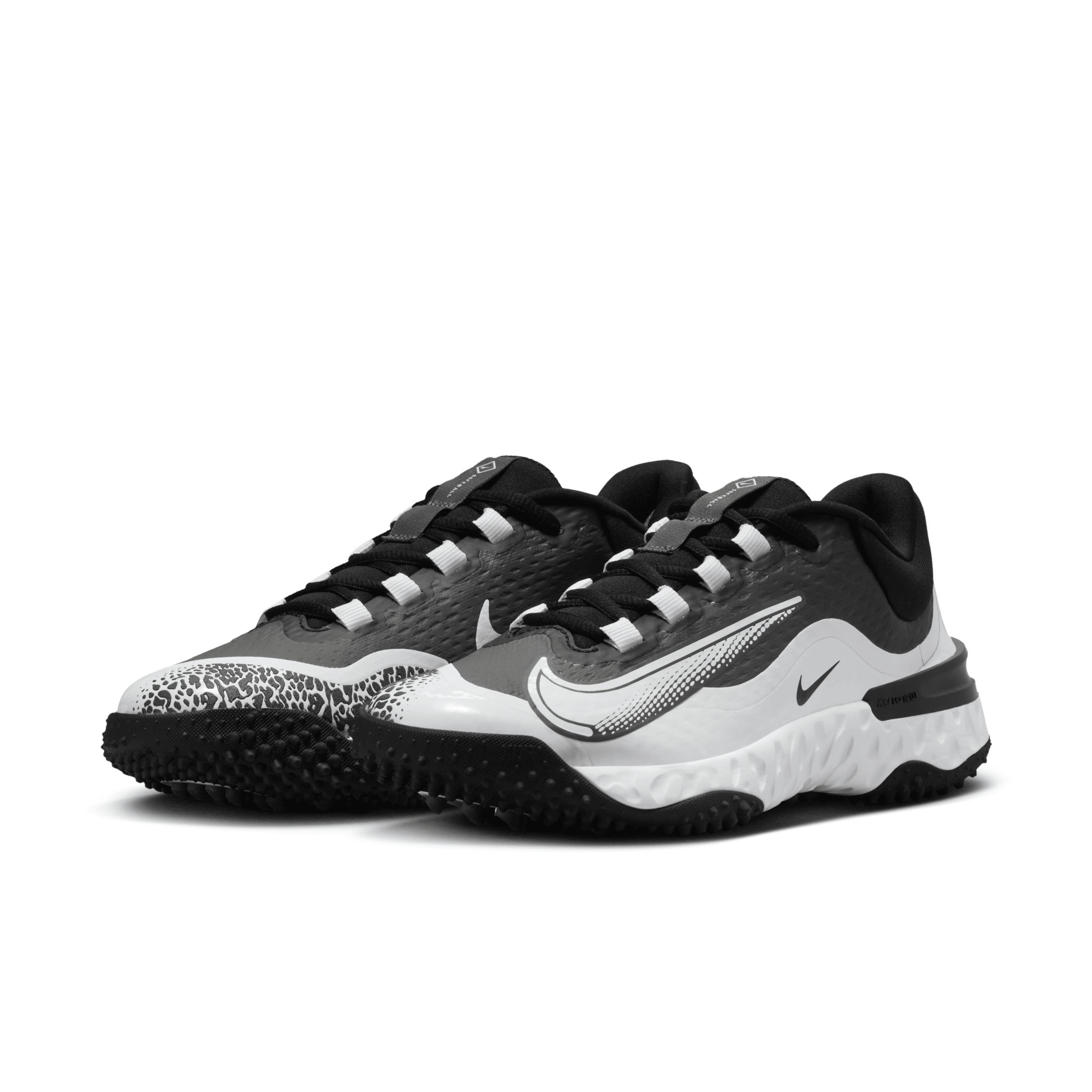 Nike Womens Nike Alpha Huarache Elite 4 TF - Womens Baseball Shoes White/Black/Photon Dust Product Image