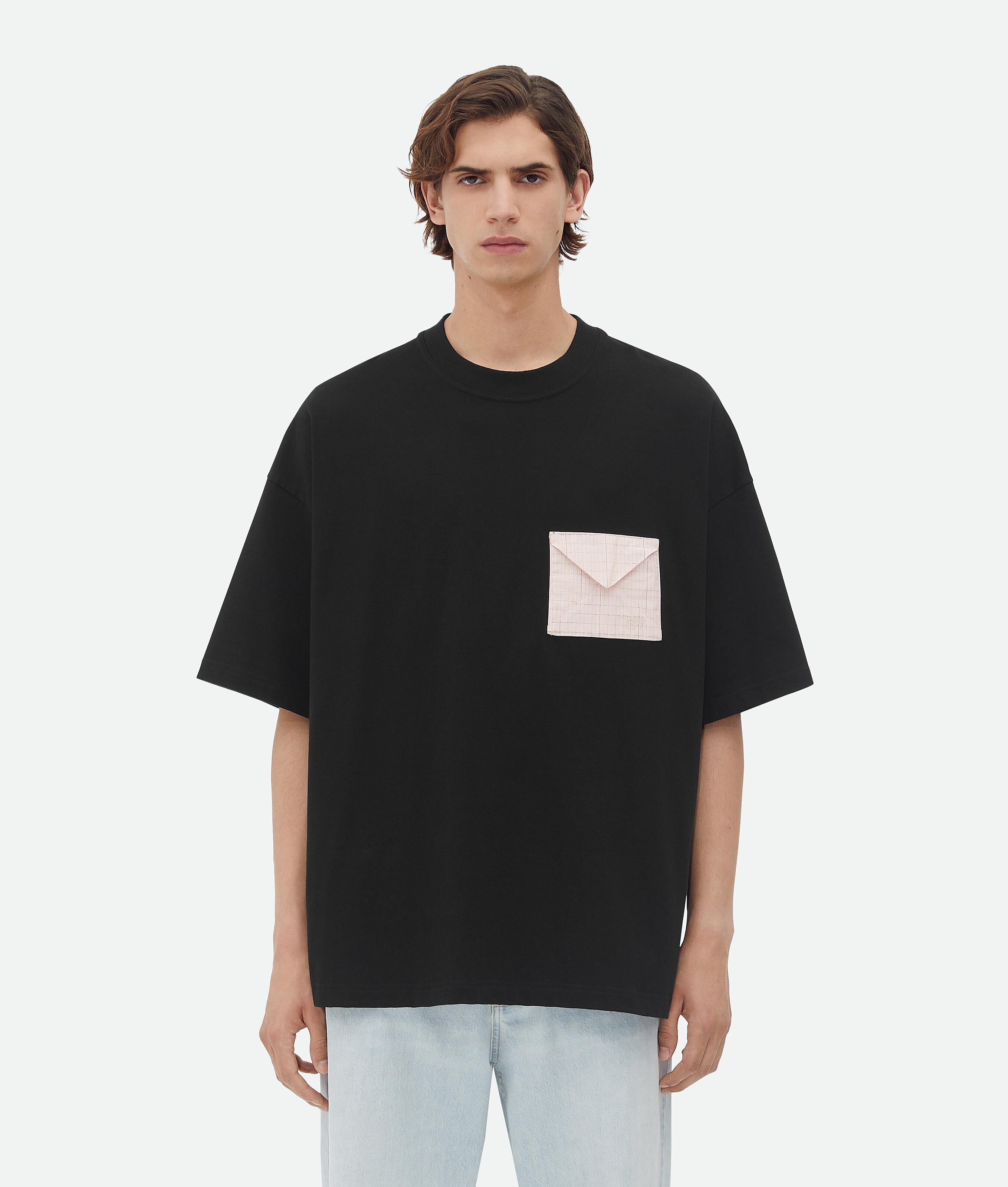 Men's Pima Cotton Jersey Oversized T-Shirt in Black Product Image