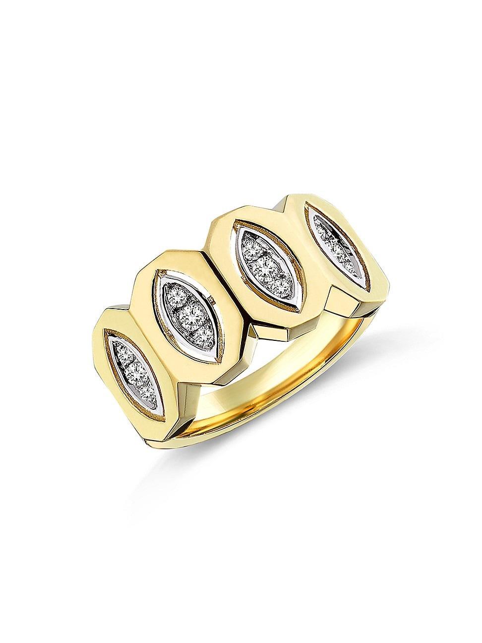 Womens Focus 14K Gold & Diamond Ring Product Image