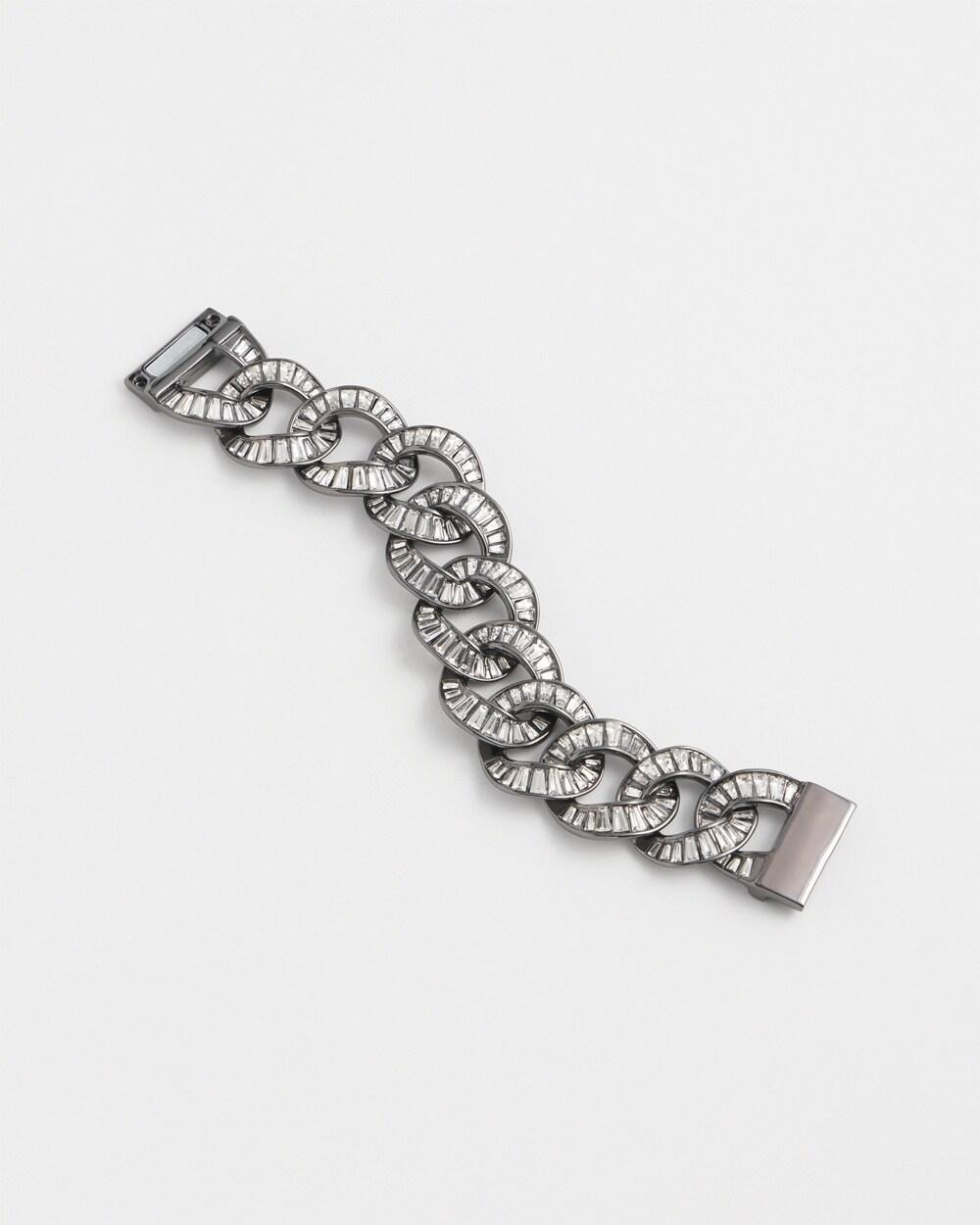 Hematite Baguette Link Bracelet Product Image