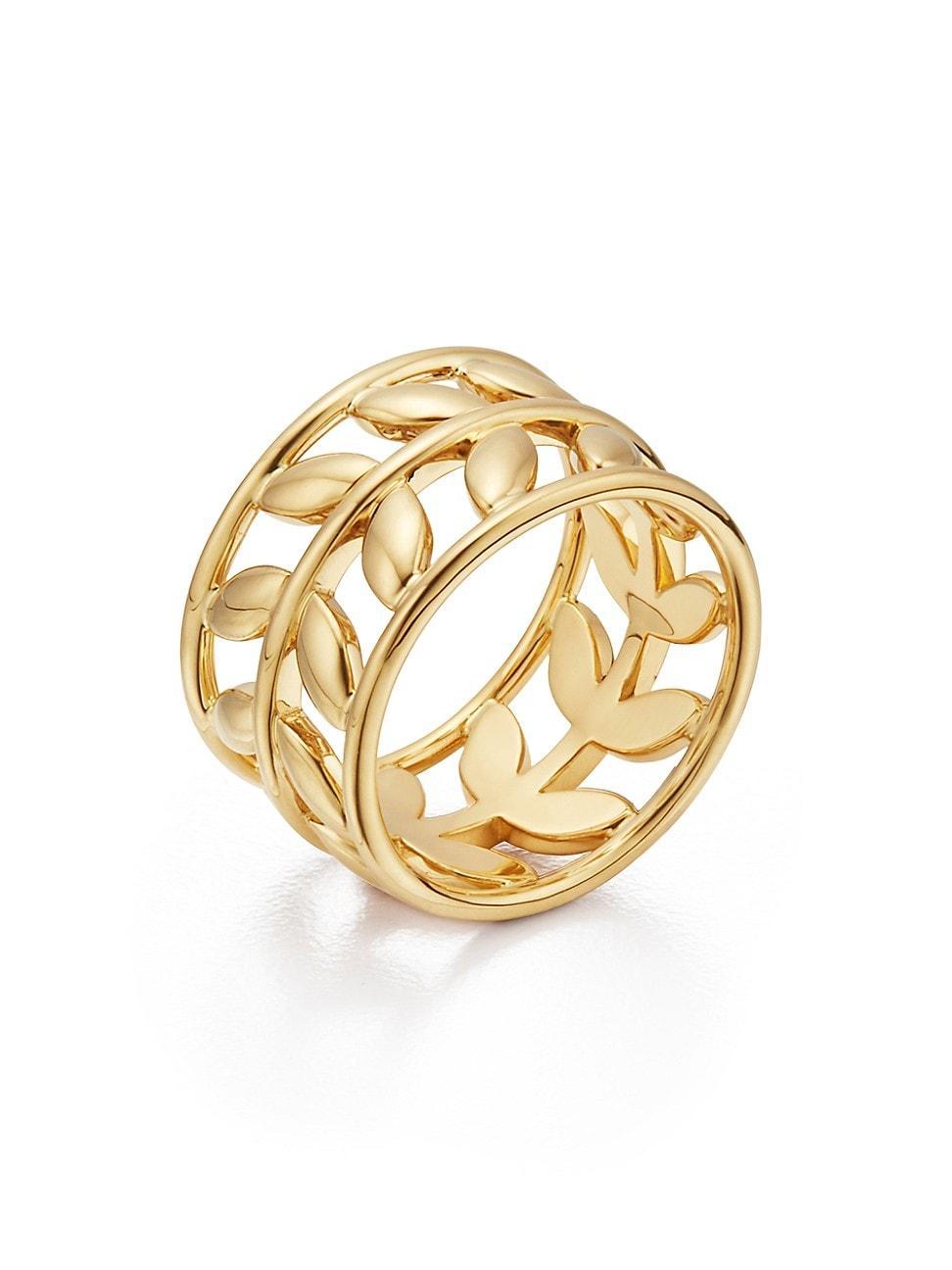 Womens Vine 18K Yellow Gold Ring Product Image