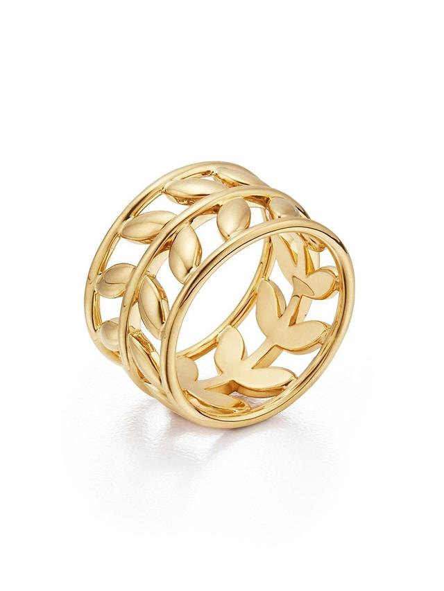 Womens Vine 18K Yellow Gold Ring Product Image