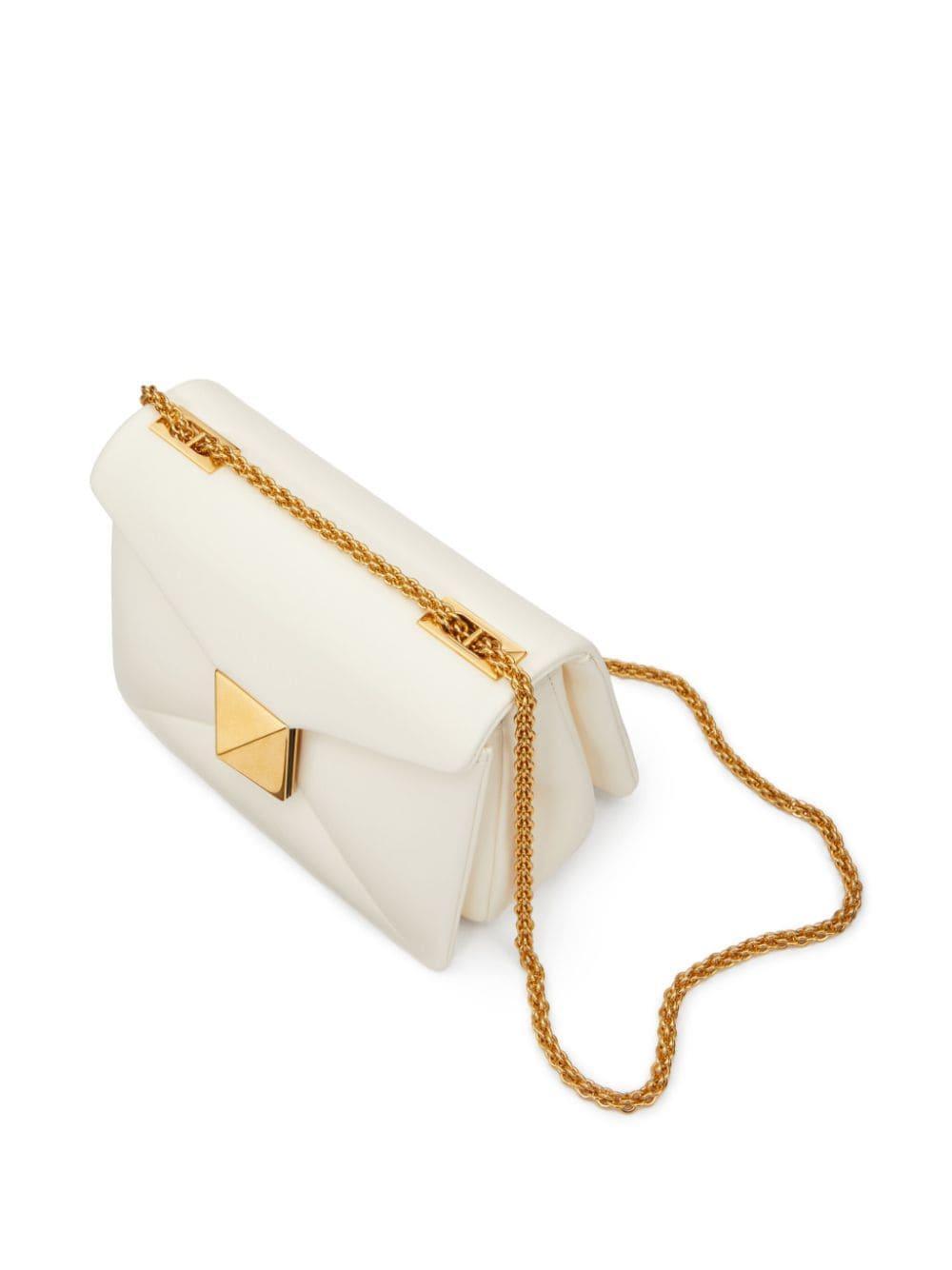 One Stud Nappa-leather Shoulder Bag In Ivory Product Image