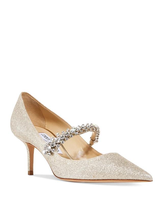 Jimmy Choo Womens Bing 65 Glitter Pointed Toe Pumps Product Image