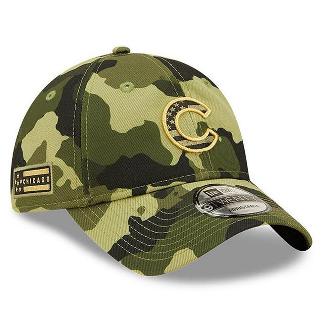 Mens New Era Camo Chicago Cubs 2022 Armed Forces Day 9TWENTY Adjustable Hat Product Image