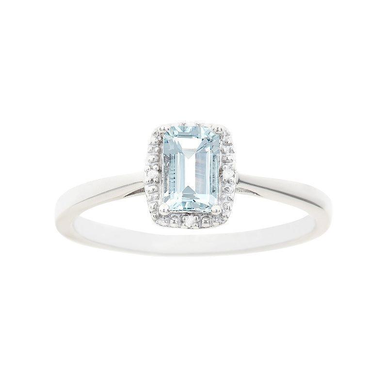 Gemstone and Diamond Accent Ring in Sterling Silver Product Image