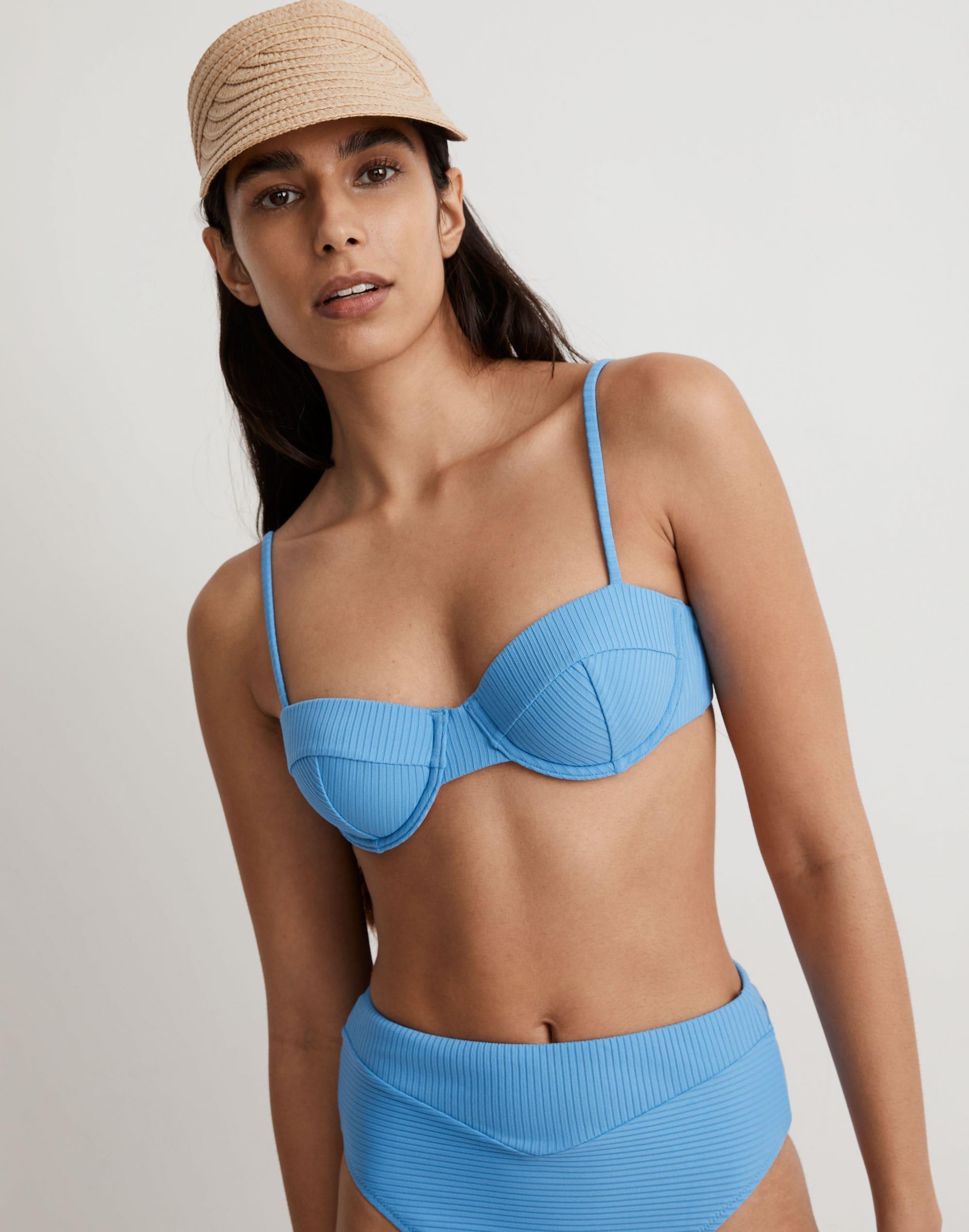 Ribbed Balconette Bikini Top Product Image