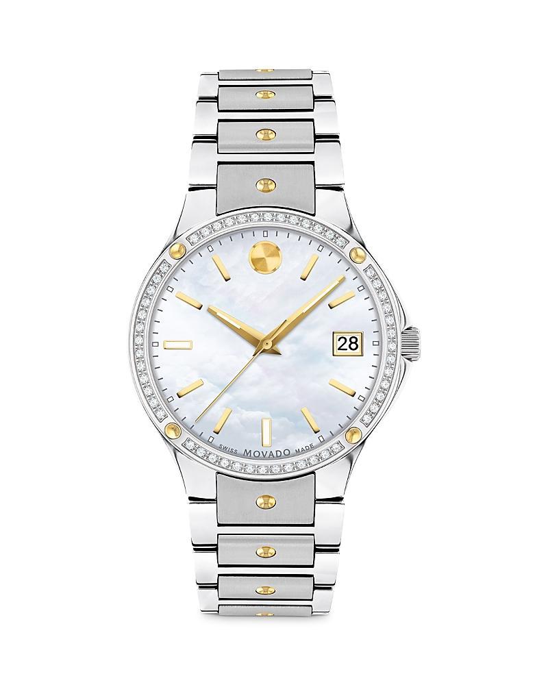 Movado SE White Sunray Dial Bracelet Watch Product Image