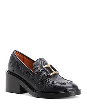 Chloe Womens Marcie Embossed Loafer Pumps Product Image