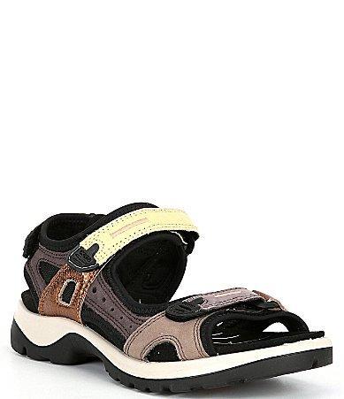 ECCO Offroad Color Block Leather Sandals Product Image