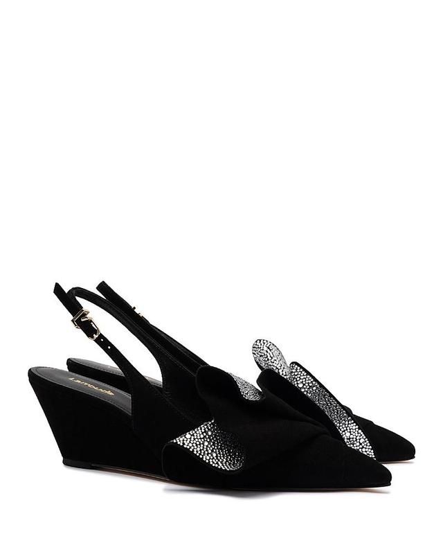 Larroude Womens Loulou Ruffle Pumps Product Image