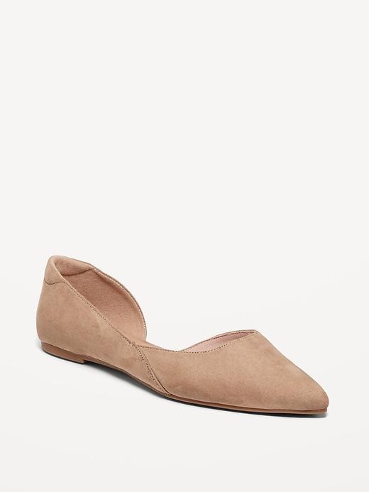 Faux-Leather D&#39;Orsay Flats Product Image