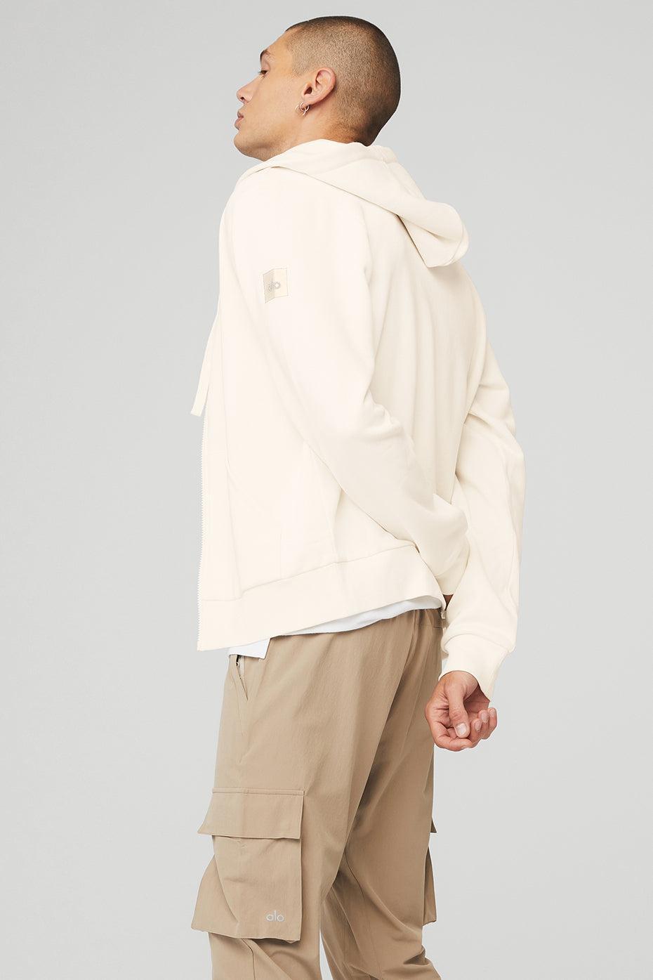 Everyday Full Zip Hoodie - Ivory Male Product Image