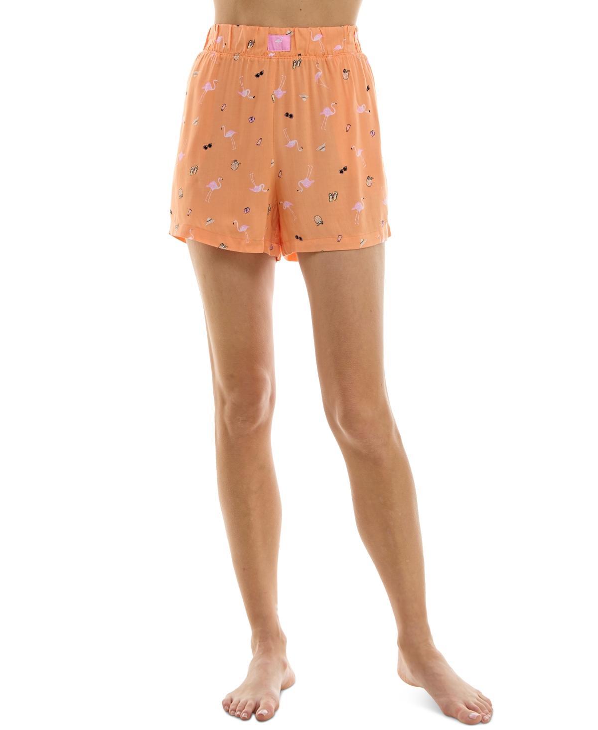 Roudelain Womens Printed Woven Poplin Pajama Shorts Product Image