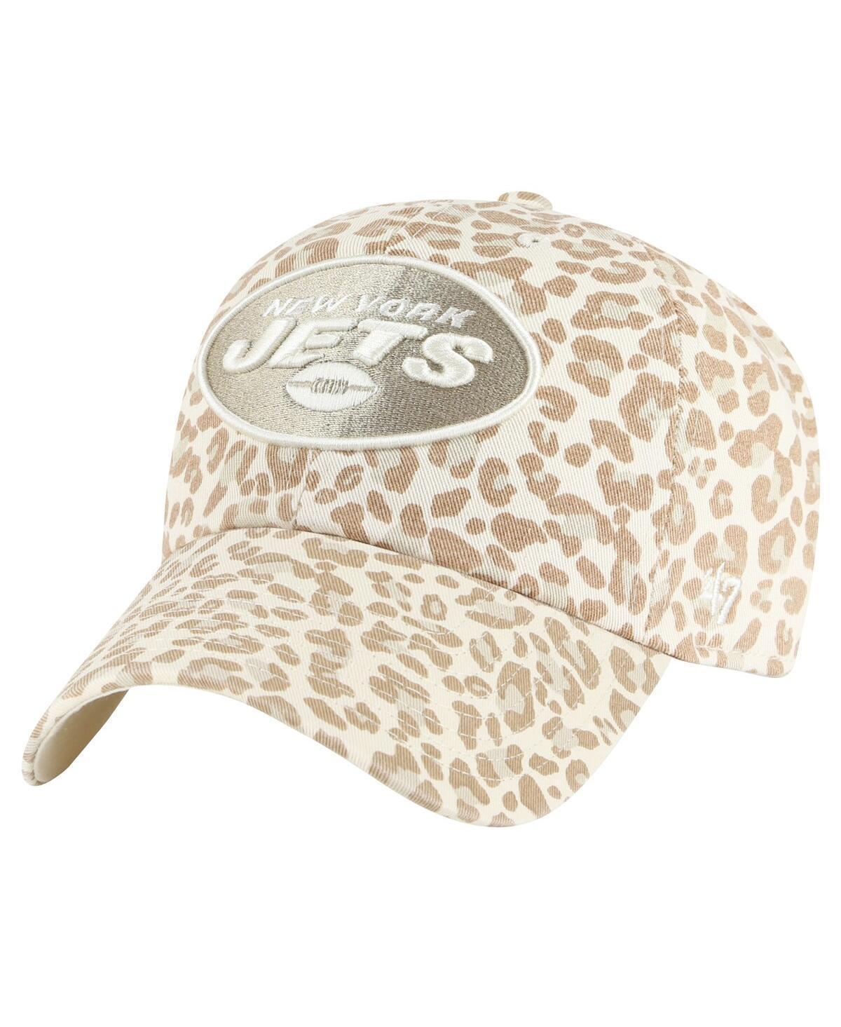 Womens 47 Natural New York Jets Panthera Clean Up Adjustable Hat Product Image