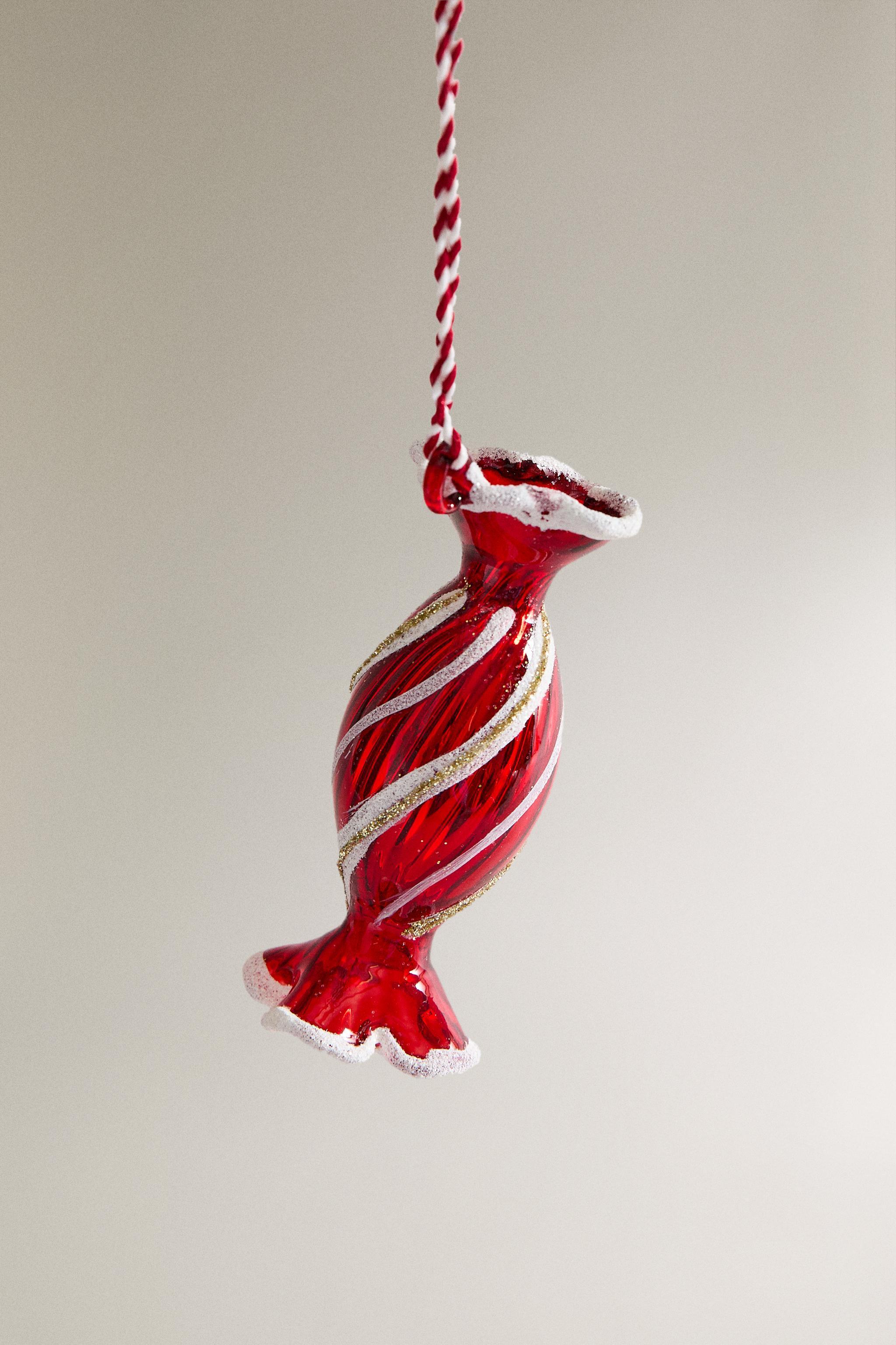 GLASS CANDY CHRISTMAS TREE ORNAMENT Product Image