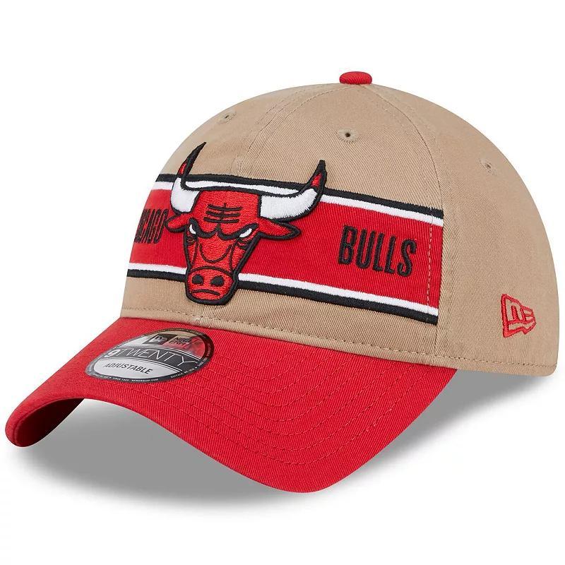 Mens New Era Tan/Red Chicago Bulls 2024 NBA Draft 9TWENTY Adjustable Hat Product Image