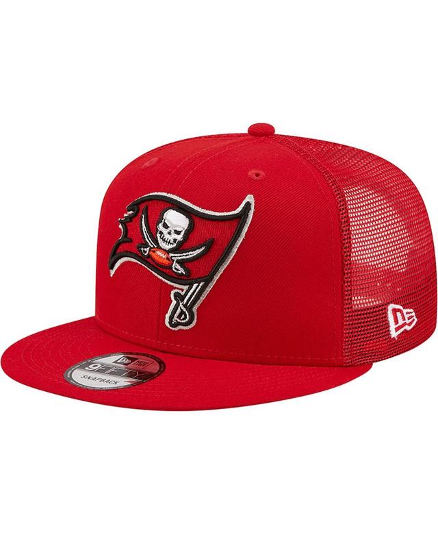 Mens New Era Red Tampa Bay Buccaneers Team Classic Trucker 9Fifty Snapback Hat Product Image