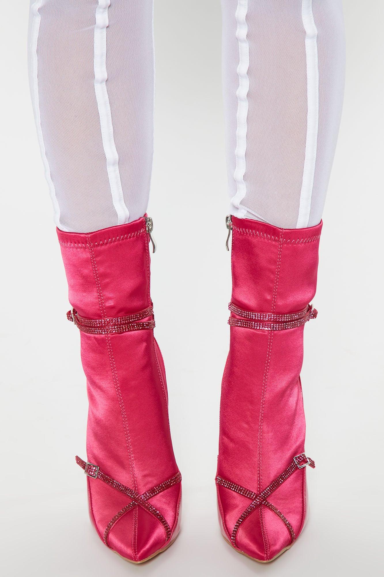 Add Some Flare Booties - Pink Product Image