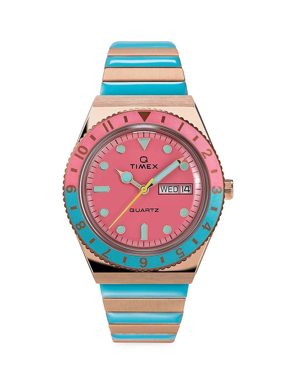 Womens Q Timex Malibu Stainless Steel Expansion Band Watch Product Image