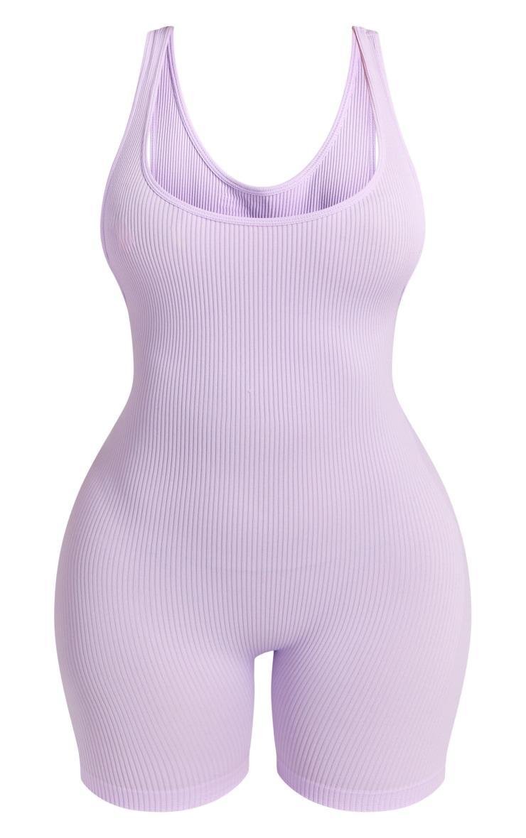 Shape Lilac Snatched Ribbed Scoop Neck Unitard Product Image