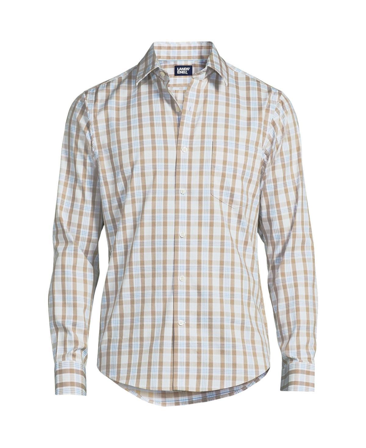 Mens Lands End Traditional Fit Travel Button-Down Shirt Product Image