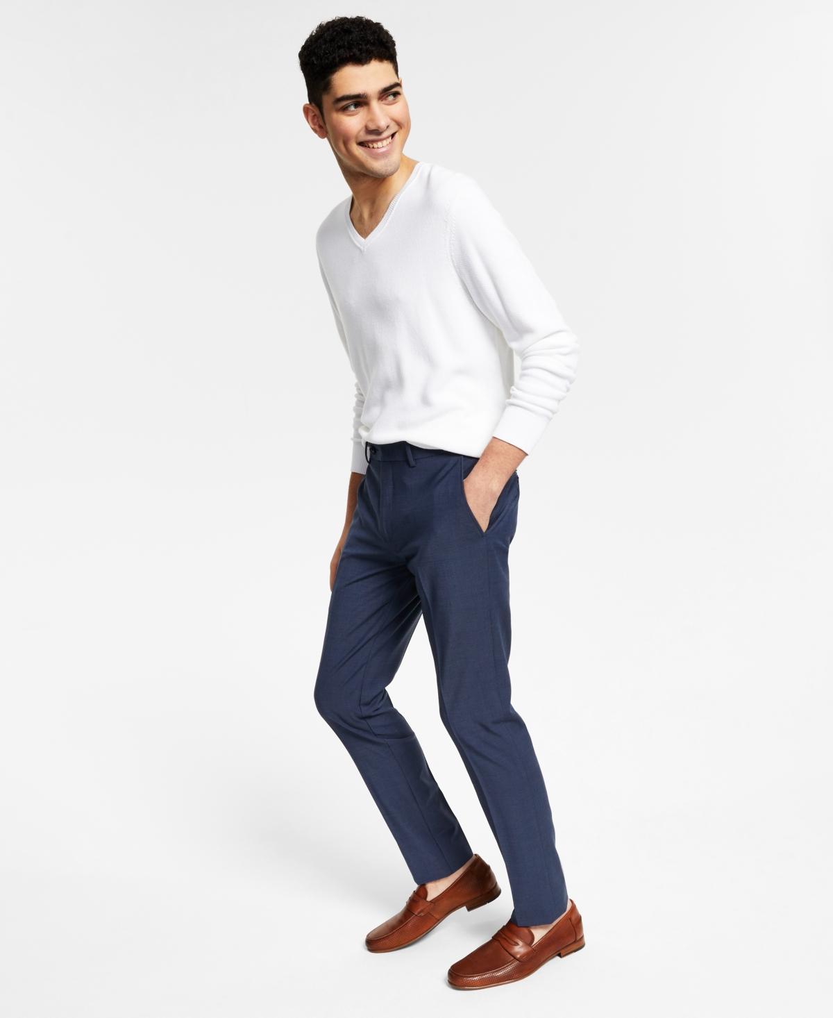 Bar Iii Mens Slim-Fit Wool-Blend Solid Suit Pants, Created for Macys Product Image