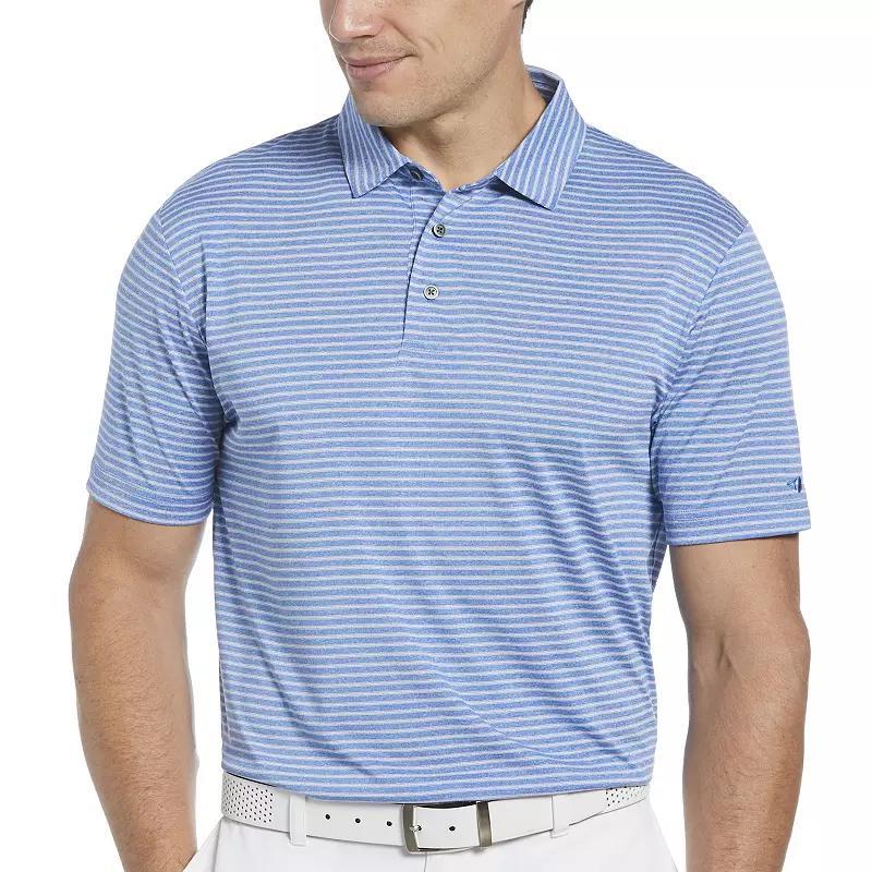 Mens Grand Slam Heather Feeder Stripe Golf Polo Regatta Grey Product Image