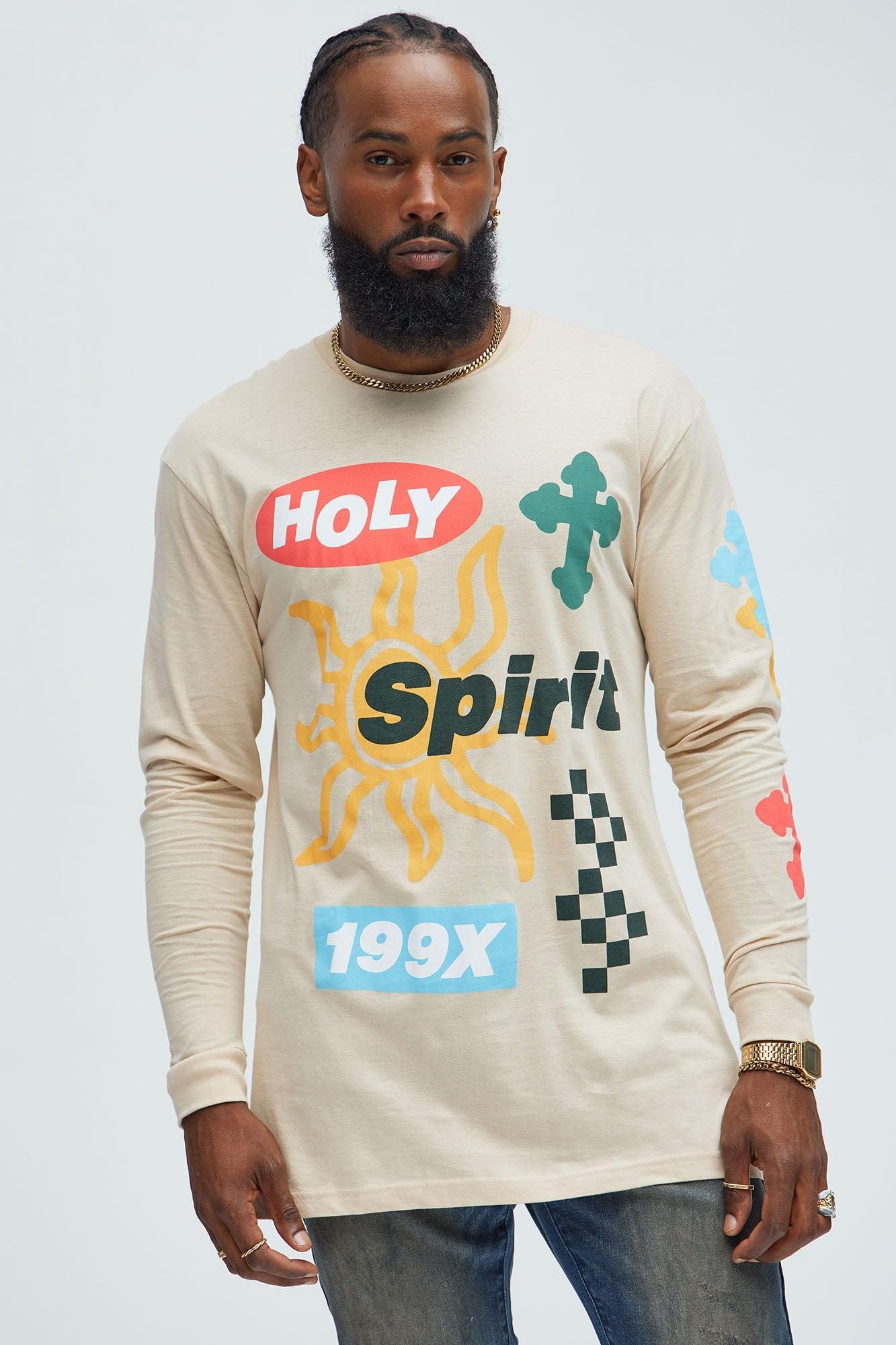 Holy Spirit Sun Long Sleeve Tee - Khaki Product Image