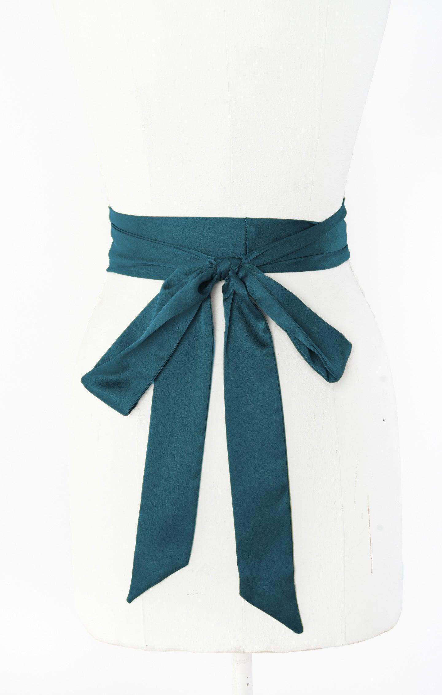 Bridesmaid Sash ~ Deep Sage Luxe Satin Product Image