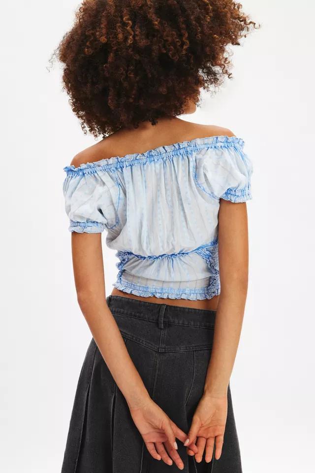 Kimchi Blue Nicole Scoop Neck Cropped Blouse Product Image