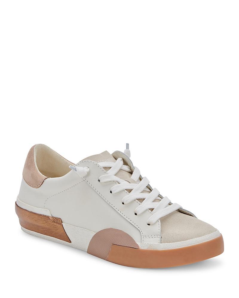 Zina Sneaker In White/tan Leather Product Image