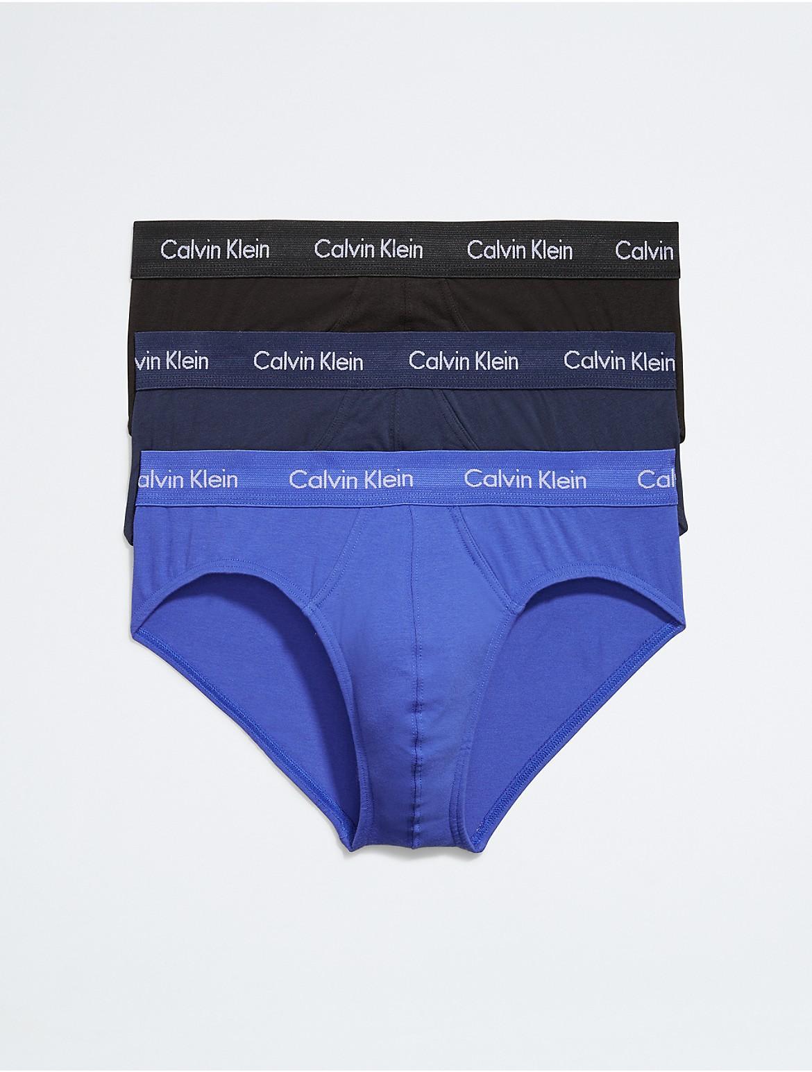 Calvin Klein Mens Cotton Stretch 3-Pack Hip Brief - White - S Product Image