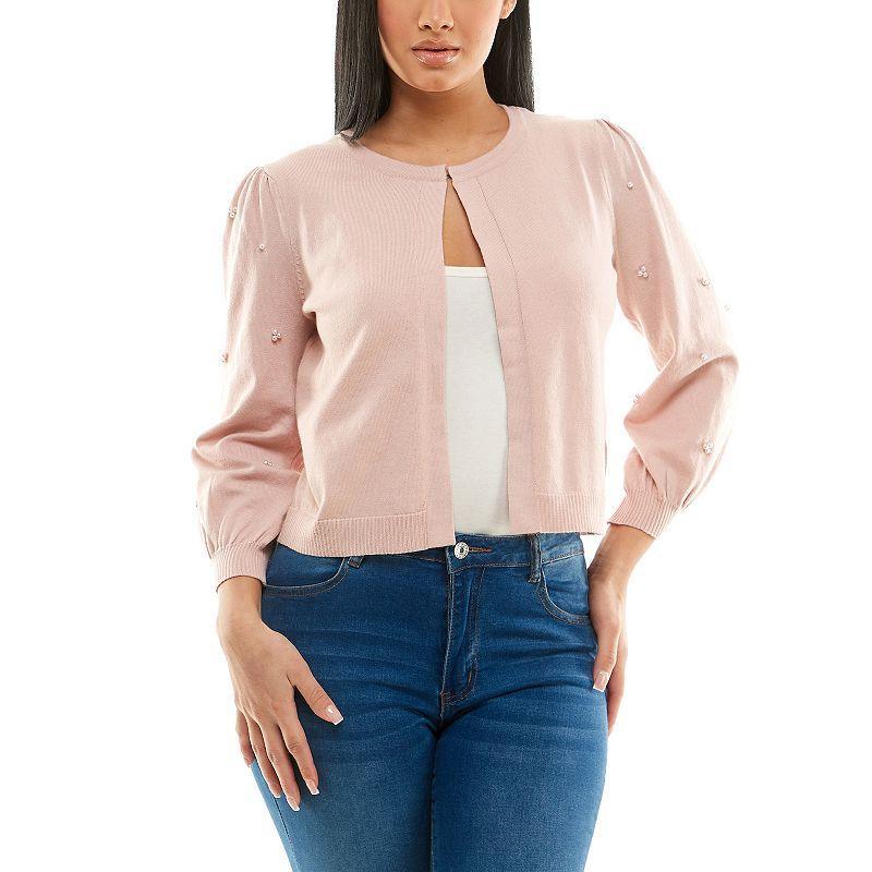 Womens Nina Leonard Balloon Pearl Sleeve Bolero Product Image