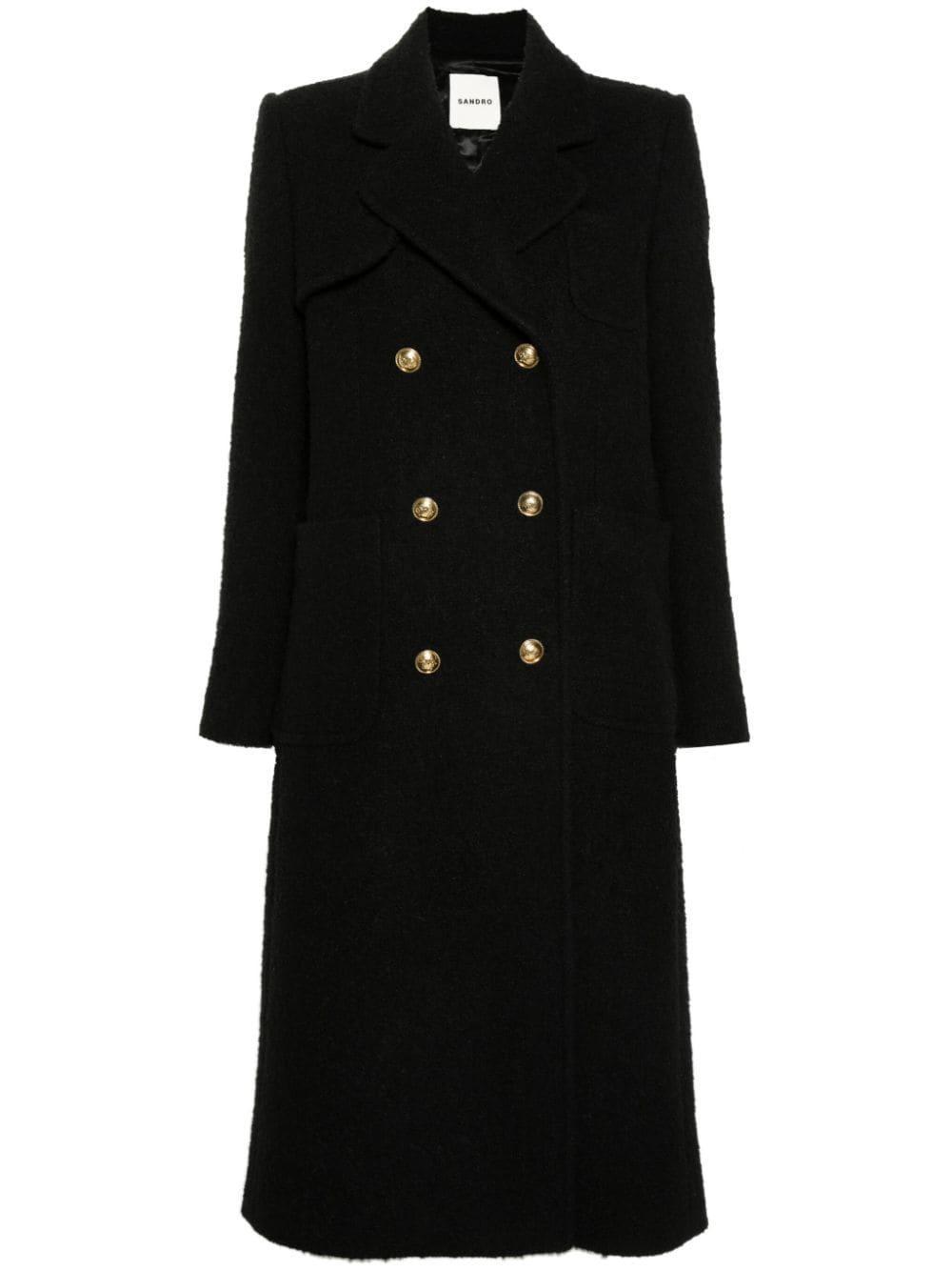 brushed-effect trench coat Product Image