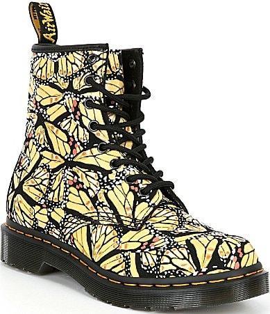 DR MARTENS 1460 Women's Butterfly Print Suede Lace Up Boots Product Image