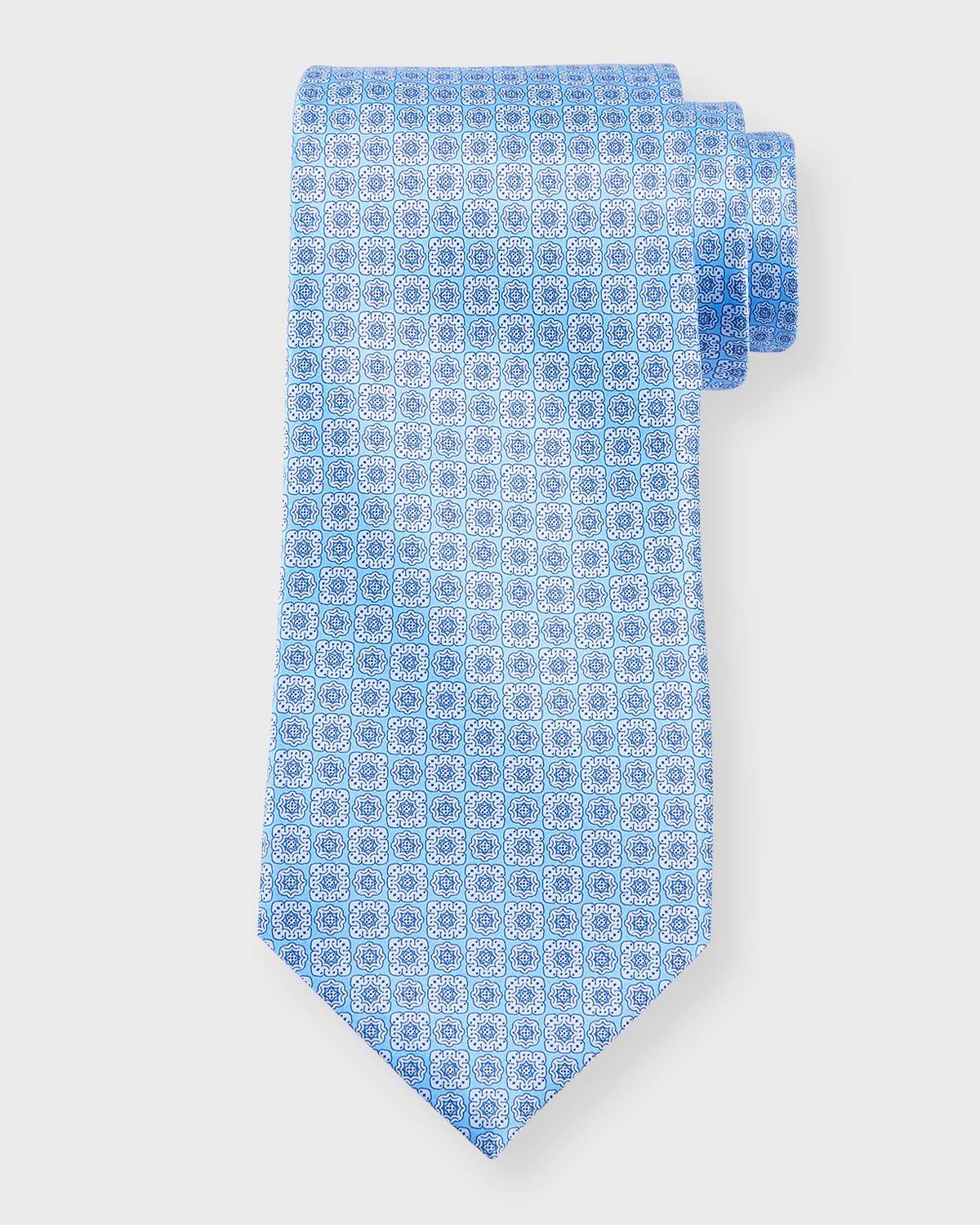 Men's Silk Medallion-Print Tie Product Image