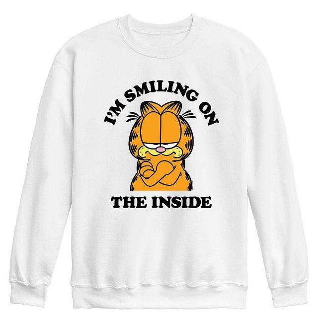 Mens Garfield Smiling On Inside Sweatshirt Product Image