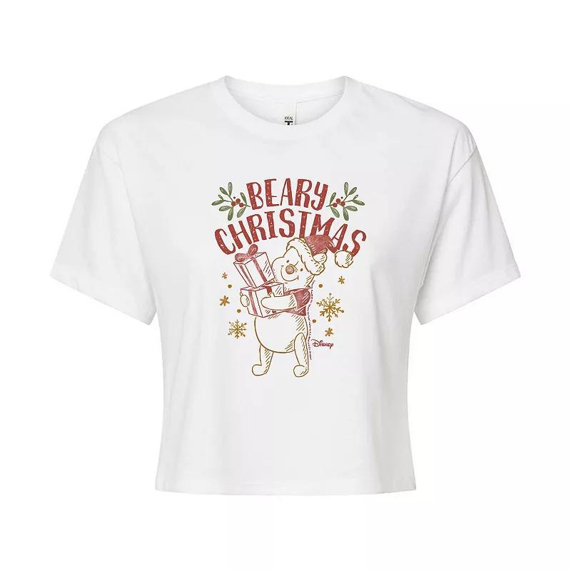 Disneys Winnie The Pooh Womens Beary Christmas Tee, Girls Product Image