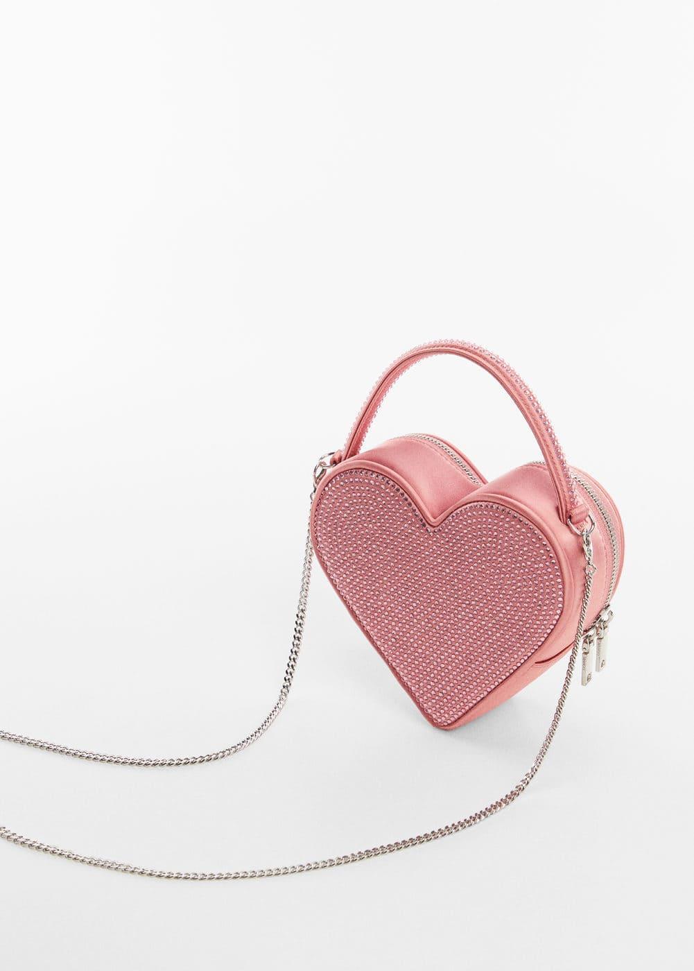 MANGO - Crystal heart bag - One size - Women Product Image