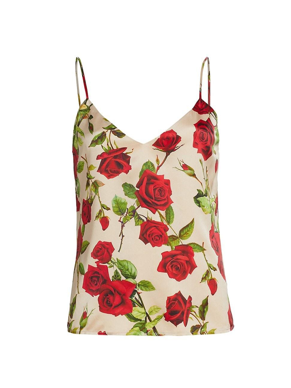 Womens Jane Rose Printed Silk Camisole Product Image