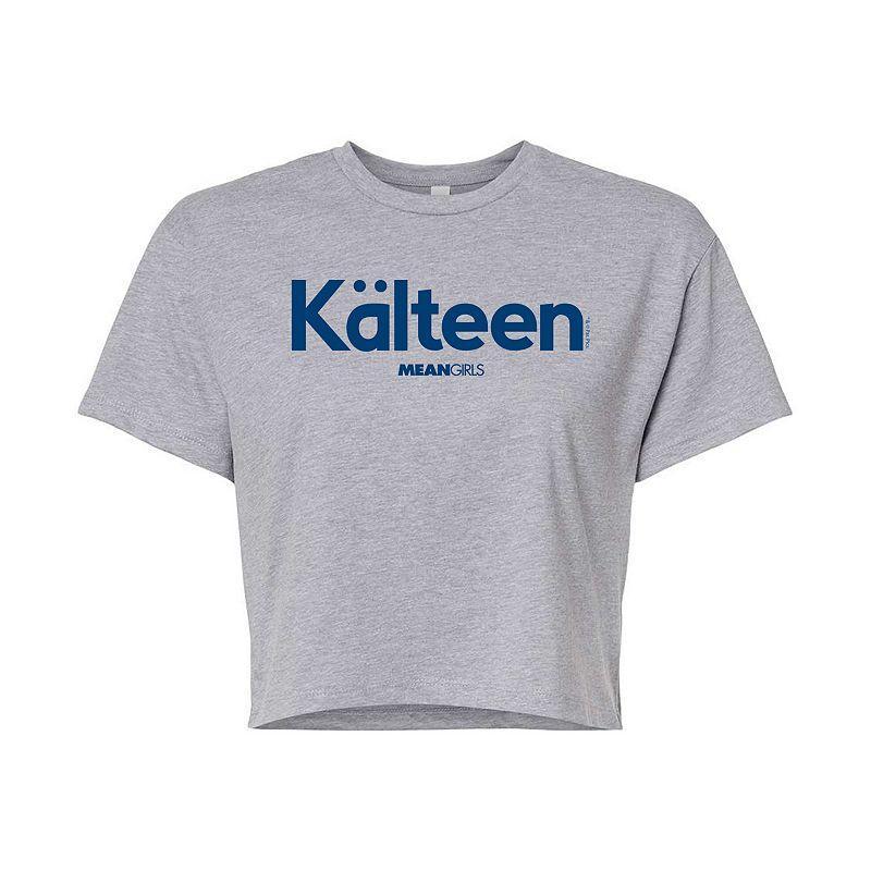 Juniors Mean Girls Kalteen Bar Cropped Tee, Girls Grey Gray Product Image