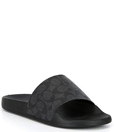 COACH Udele Logo Print Rubber Pool Slides Product Image