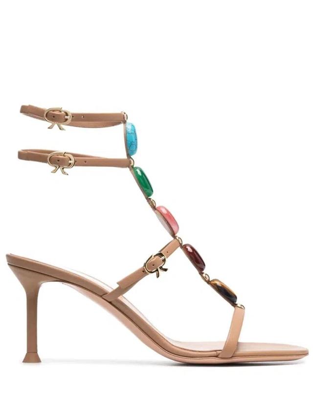 GIANVITO ROSSI Elegant T-strap Sandals In Black For Women From Ss24 Collection Product Image