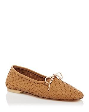 Freda Salvador Womens Jada Slip On Woven Bow Flats Product Image