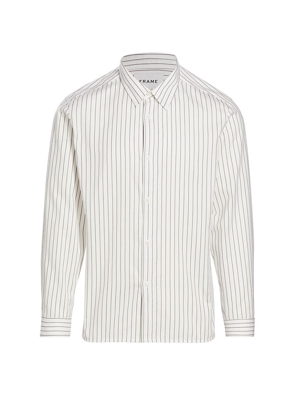 Mens Classic Stripe Button-Front Shirt Product Image