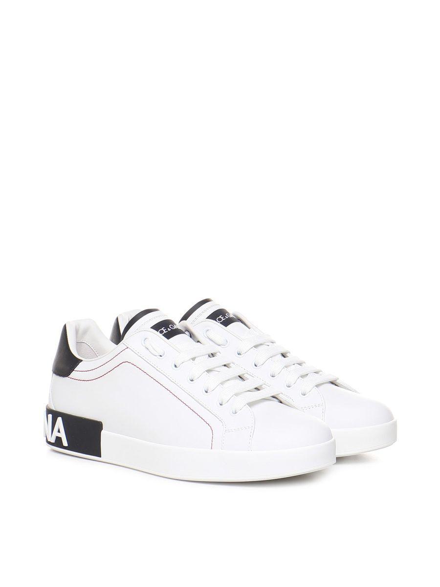 Leather Portofino Sneakers In White Product Image