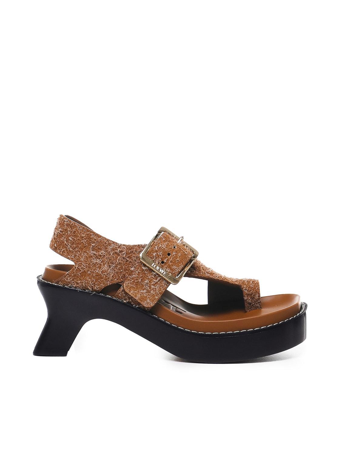 Ease Heeled Sandals In Brown Product Image