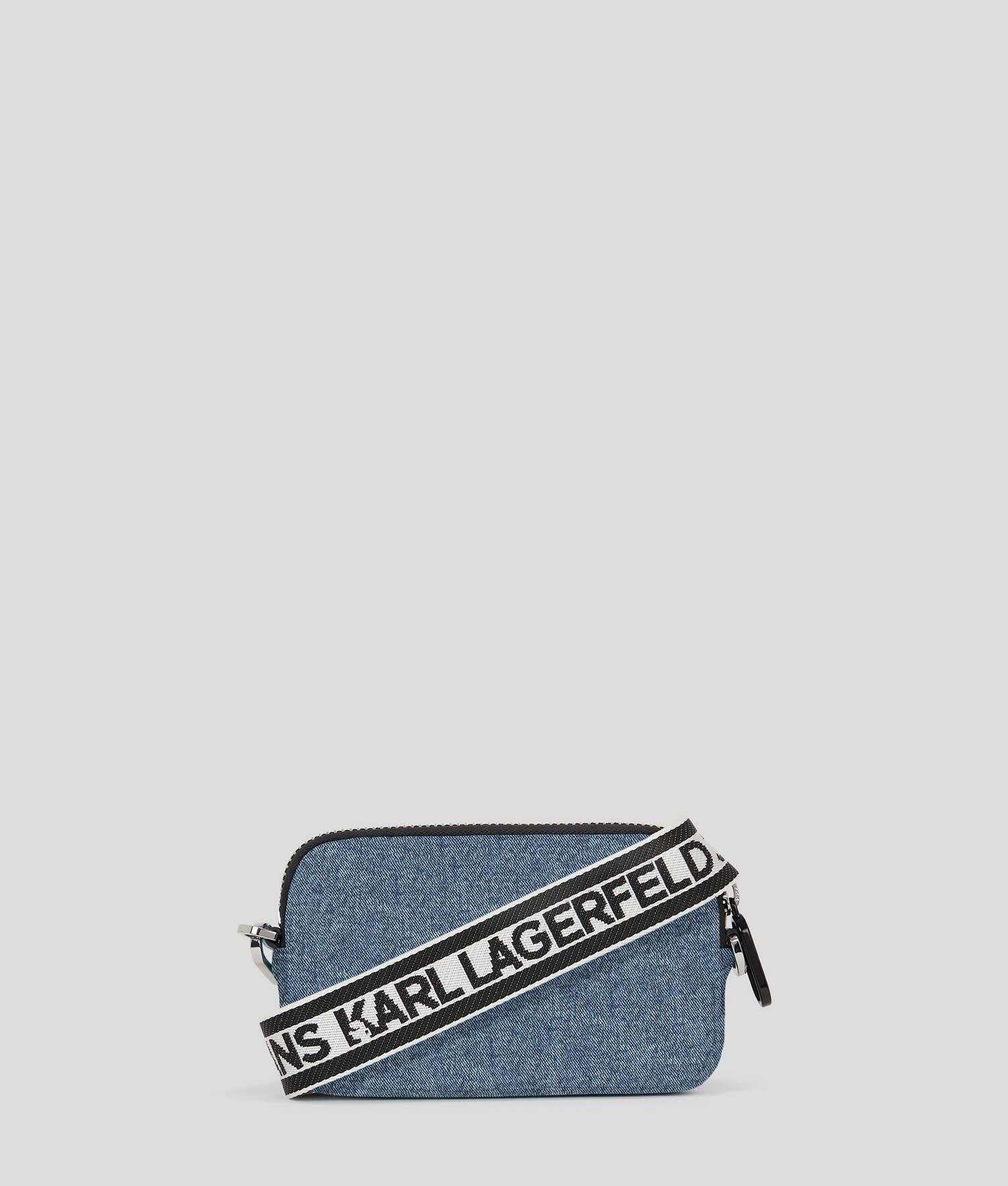 KLJ BOX LOGO DENIM MINI CROSSBODY BAG Product Image