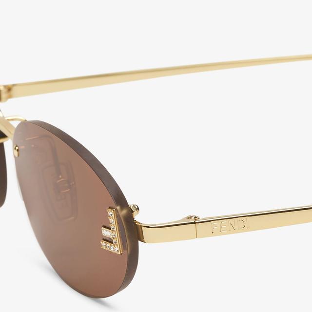 Fendi First CrystalGold-colored sunglasses Product Image